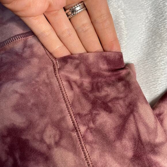 ATHLETA Salutation Stash Pocket ii Printed 7/8 Tight Extra Large XL Tye Die Pink - Picture 2 of 6